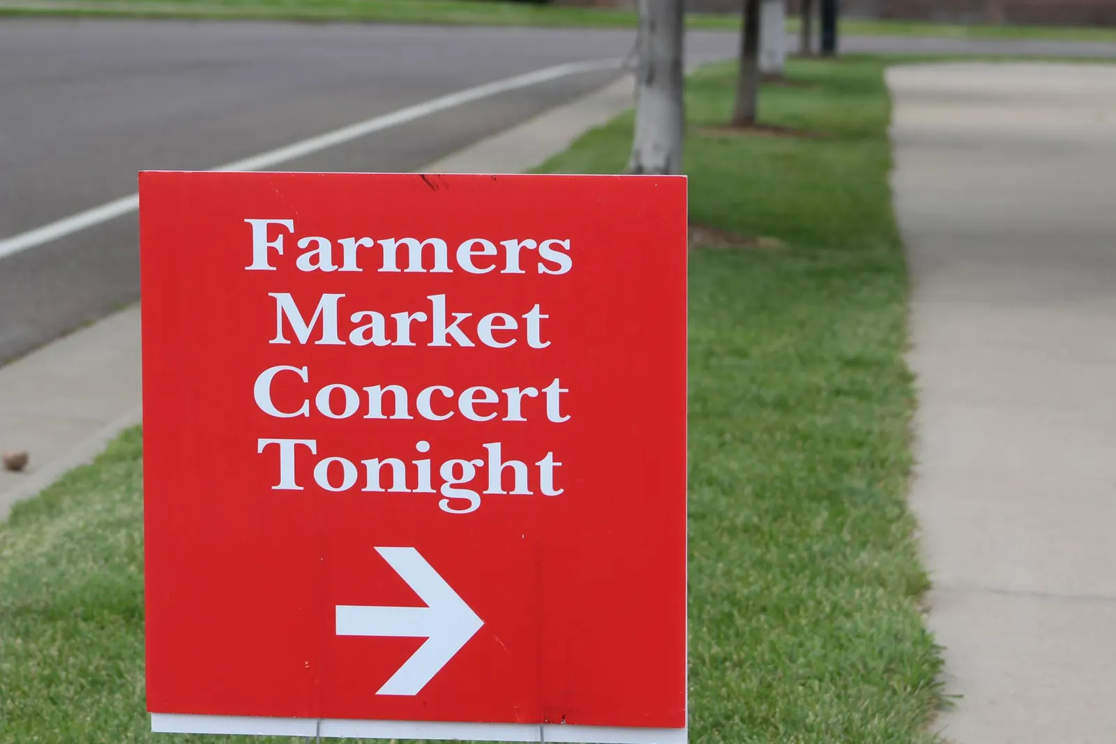 Farmers market concert sign in Green Valley Ranch